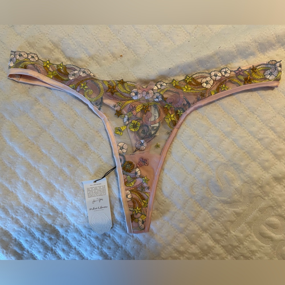 For Love & Lemons XL floral thong, brand new